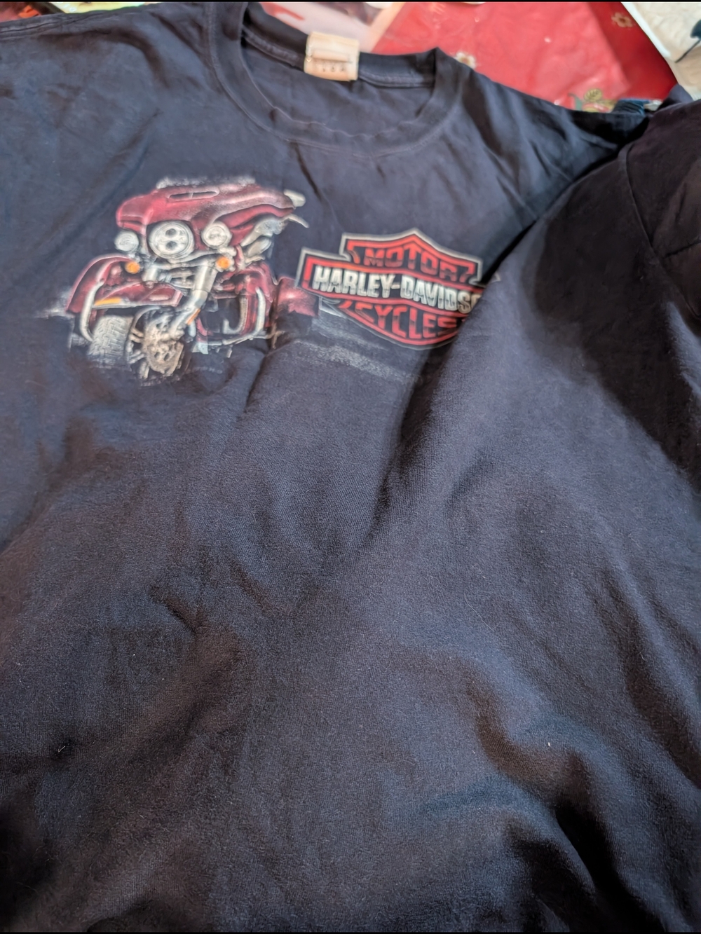 Harley-Davidson Kids Black T-Shirt with Red Motorcycle Graphic